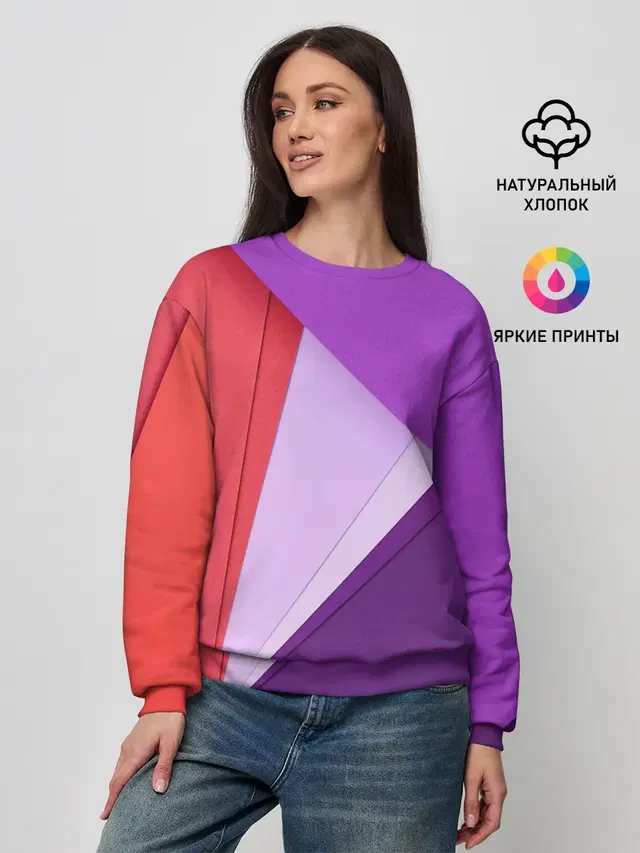 Женский свитшот с принтом «Абстракция — ORIGAMI»
