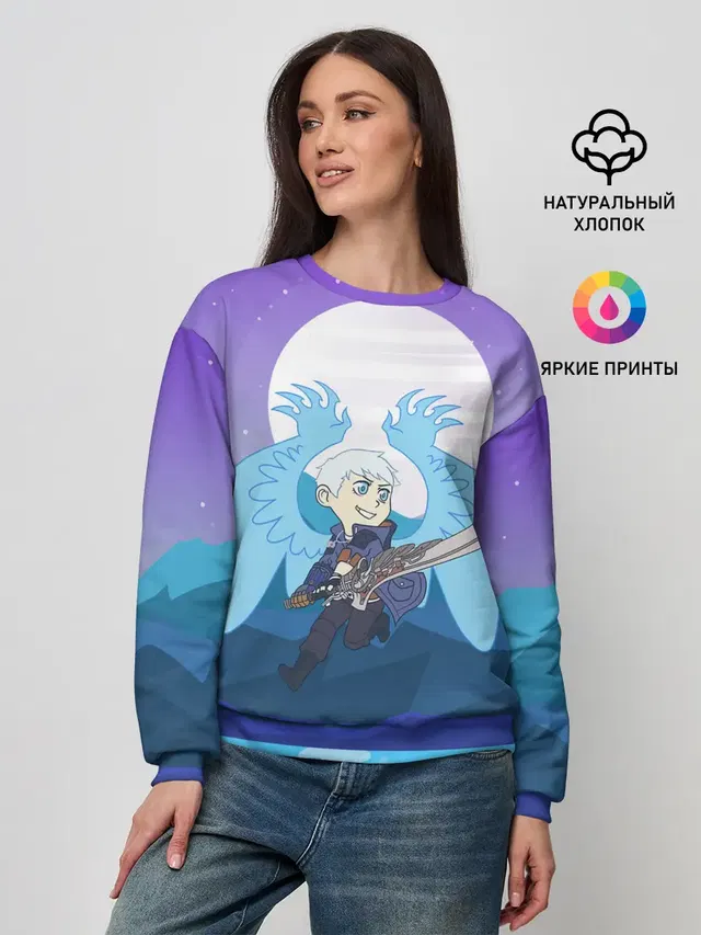 Женский свитшот с принтом «Devil May Cry — Nero anime»