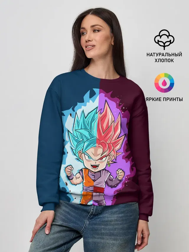 Женский свитшот с принтом «Vegeta power»