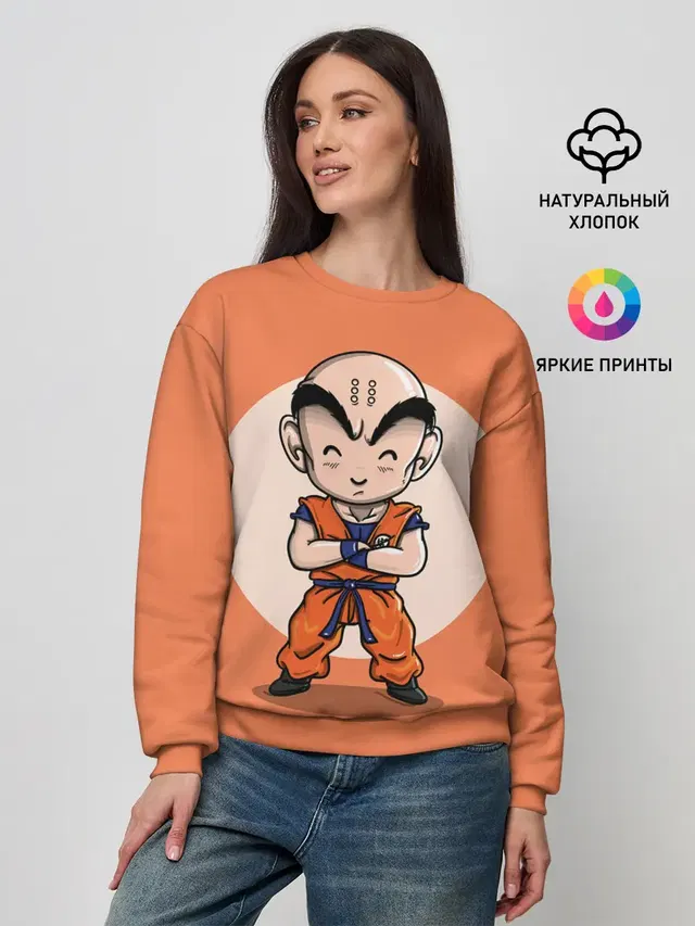 Женский свитшот с принтом «Dragon ball — Куририн»