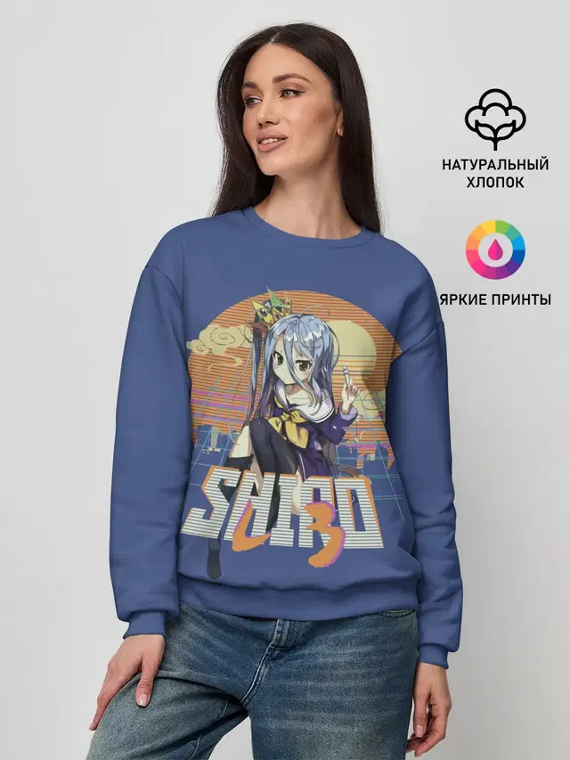 Женский свитшот с принтом «No Game No Life — Shiro princess»