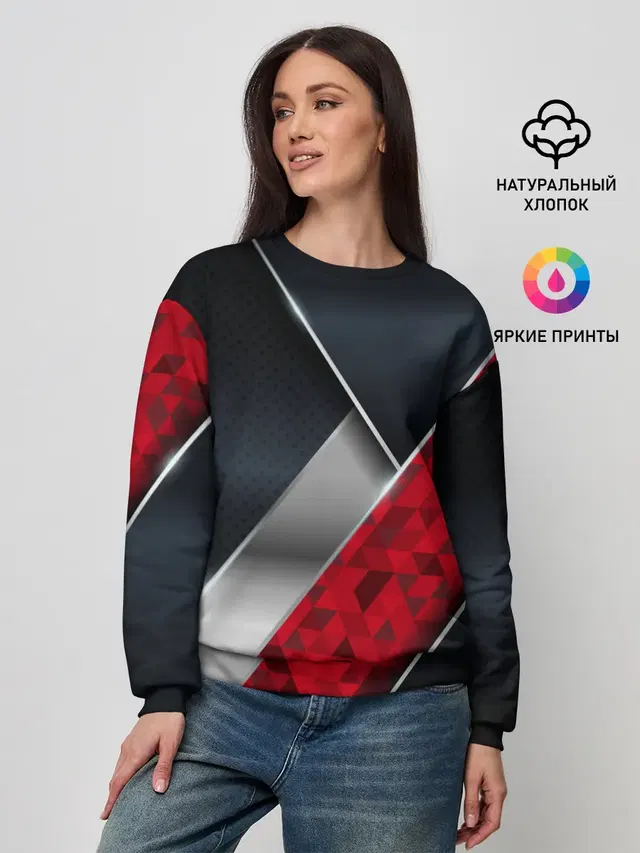 3D BLACK AND RED METAL