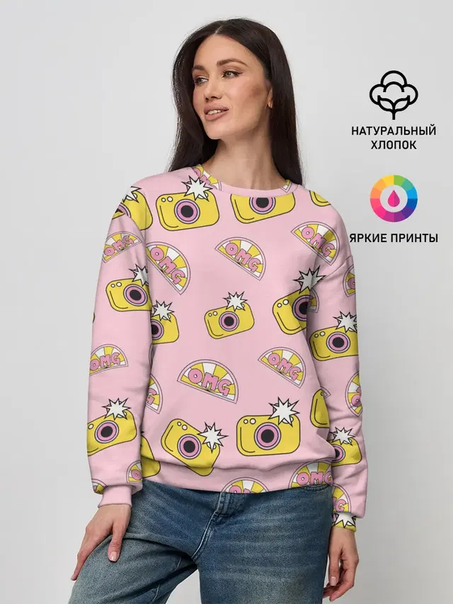 Женский свитшот с принтом «Другие — Фотики — OMG»