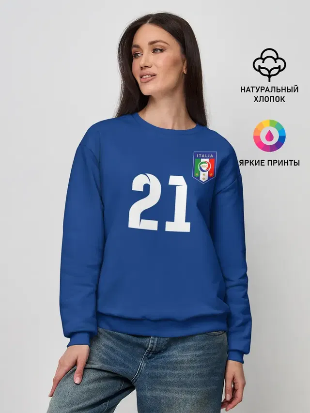 Женский свитшот с принтом «Ювентус — Andrea Pirlo»