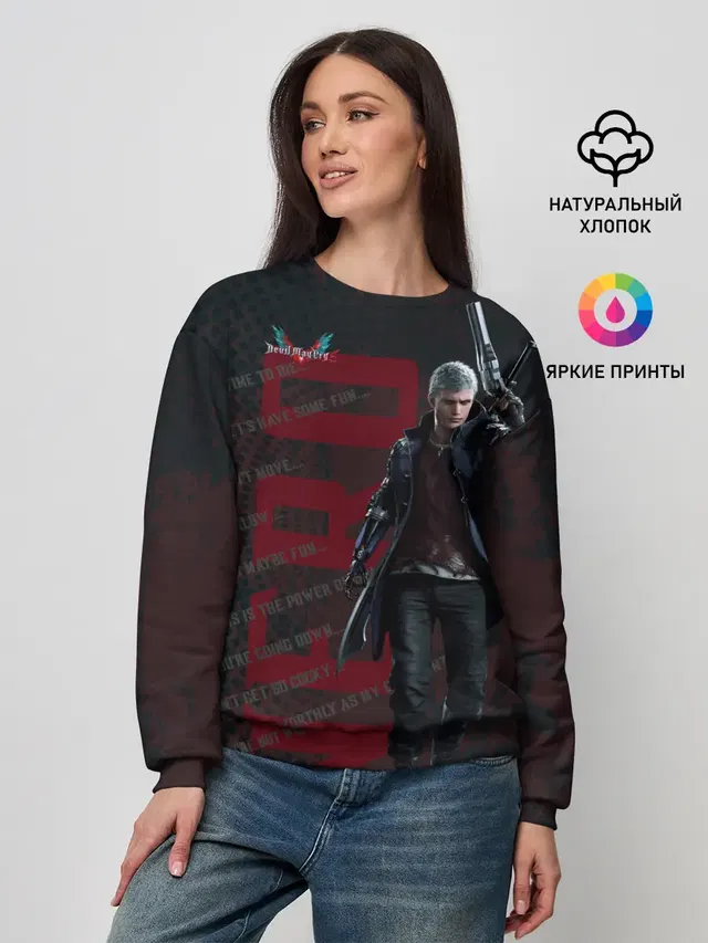 Женский свитшот с принтом «Devil May Cry — Nero»