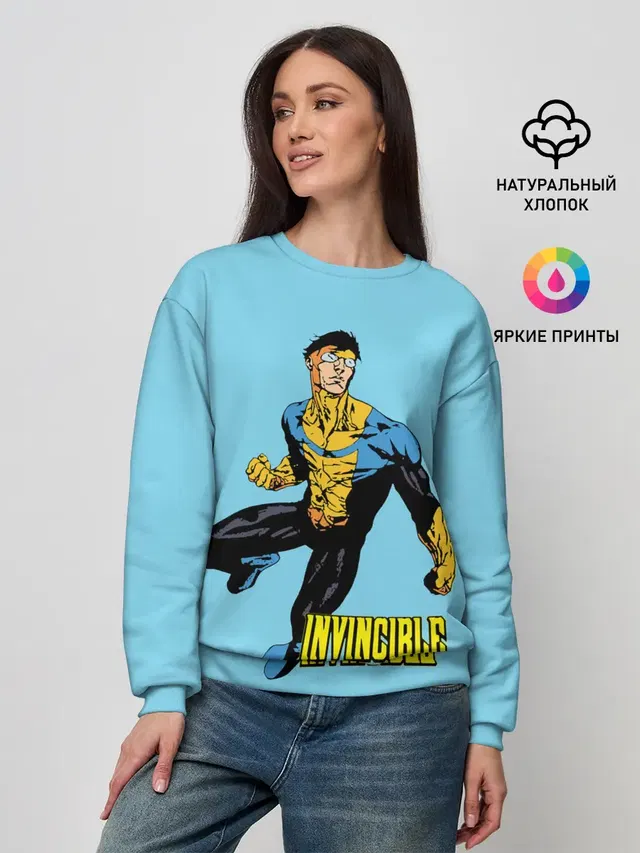 Женский свитшот с принтом «Invincible»