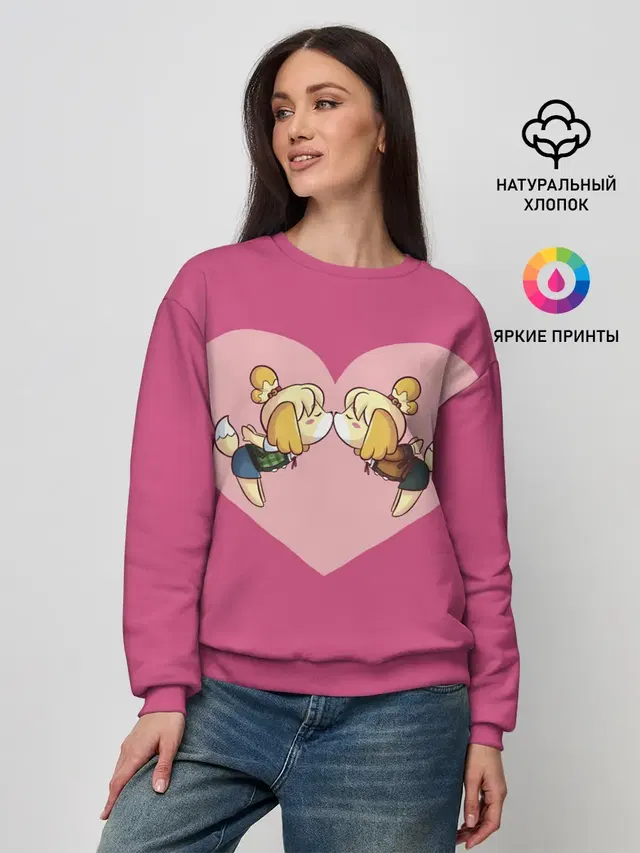 Женский свитшот с принтом «Animal Crossing — Sweet Isabelle»