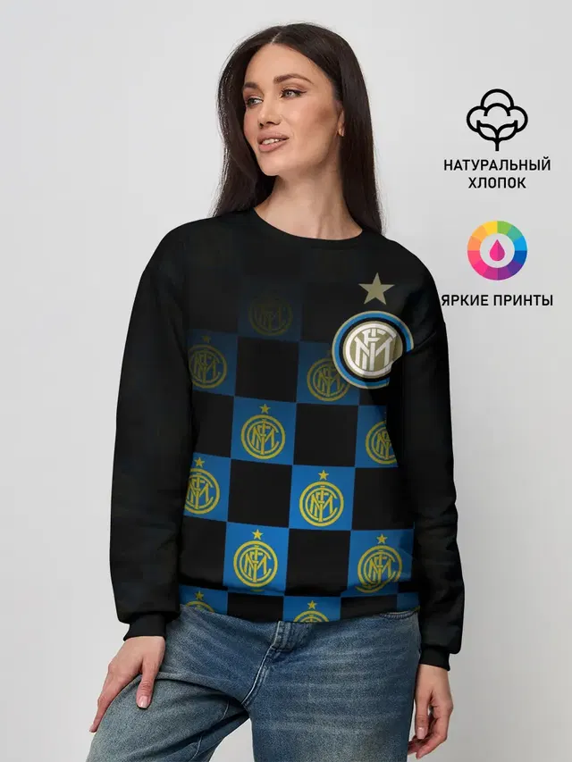 Женский свитшот с принтом «Интер — INTER MILAN»