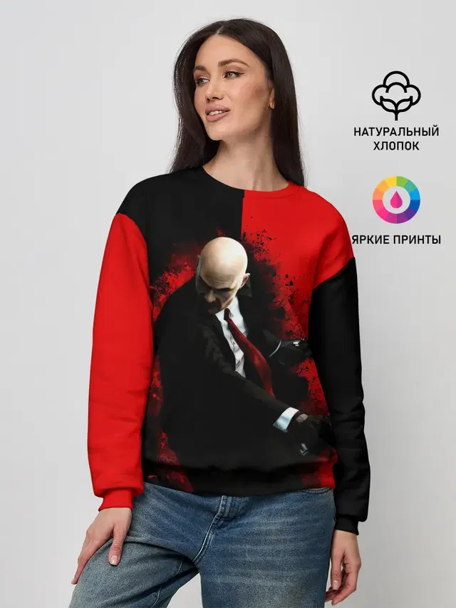 Женский свитшот с принтом «Hitman — Hitman splash»