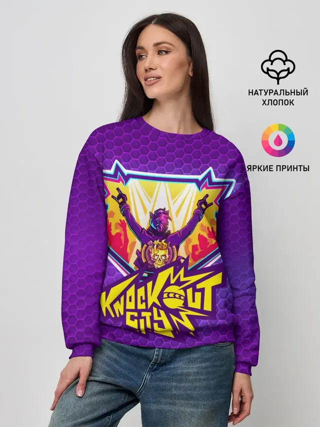 Женский свитшот с принтом «The knockout city — Knockout City»