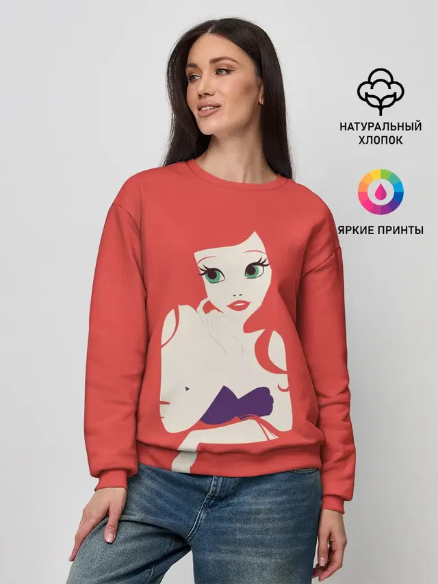 Женский свитшот с принтом «Русалочка — Ariel the Mermaid»