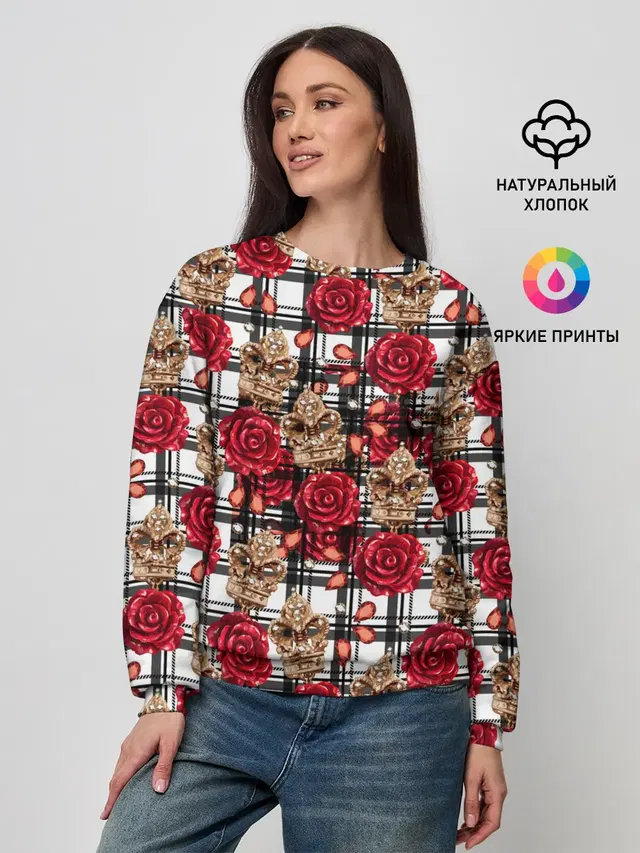 Розы в клеточку