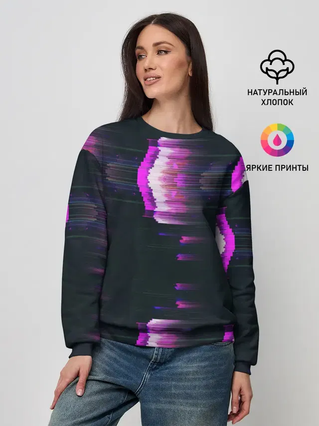 Розовый глитч