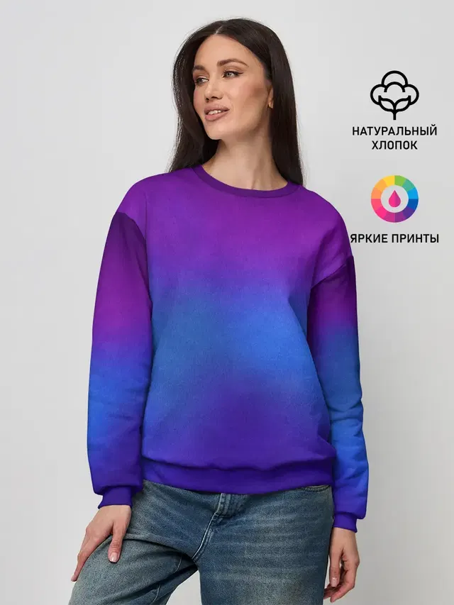 Женский свитшот с принтом «Leather gradient»