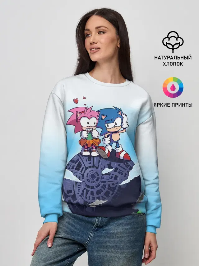 Женский свитшот с принтом «Соник — AMY ROSE»