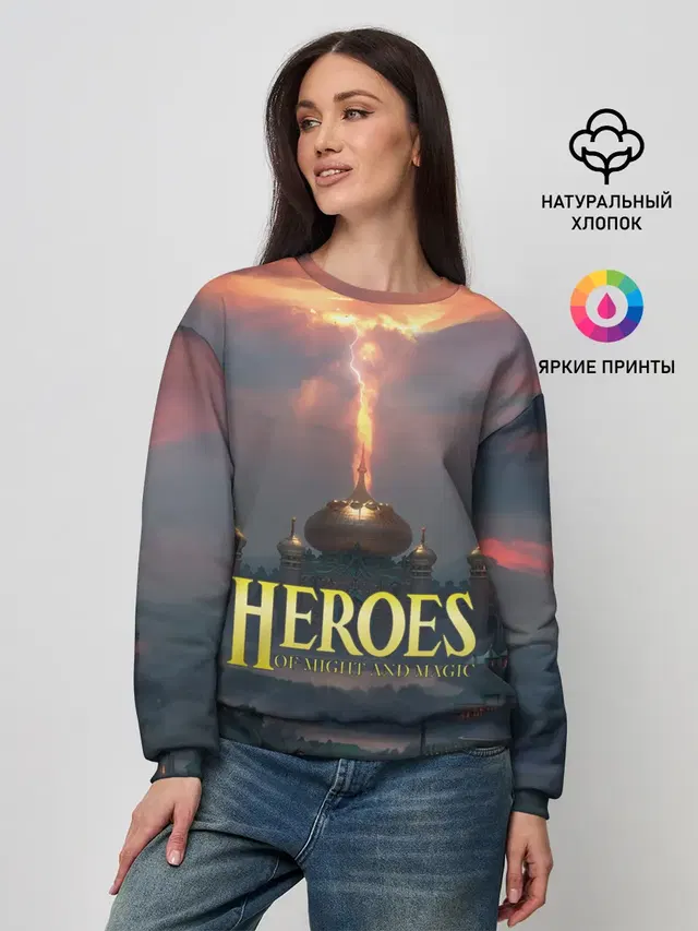 Женский свитшот с принтом «Heroes — Heroes of Might and Magic — HoM»