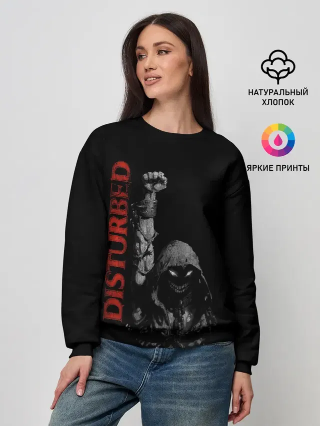 Женский свитшот с принтом «Disturbed»