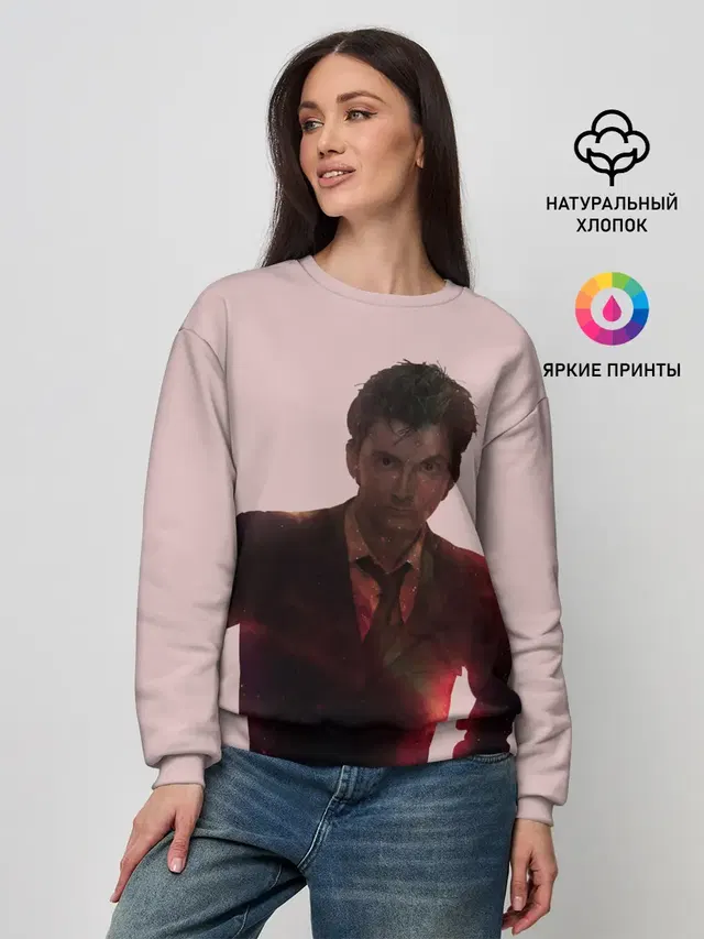 Женский свитшот с принтом «Nebula — David Tennant»