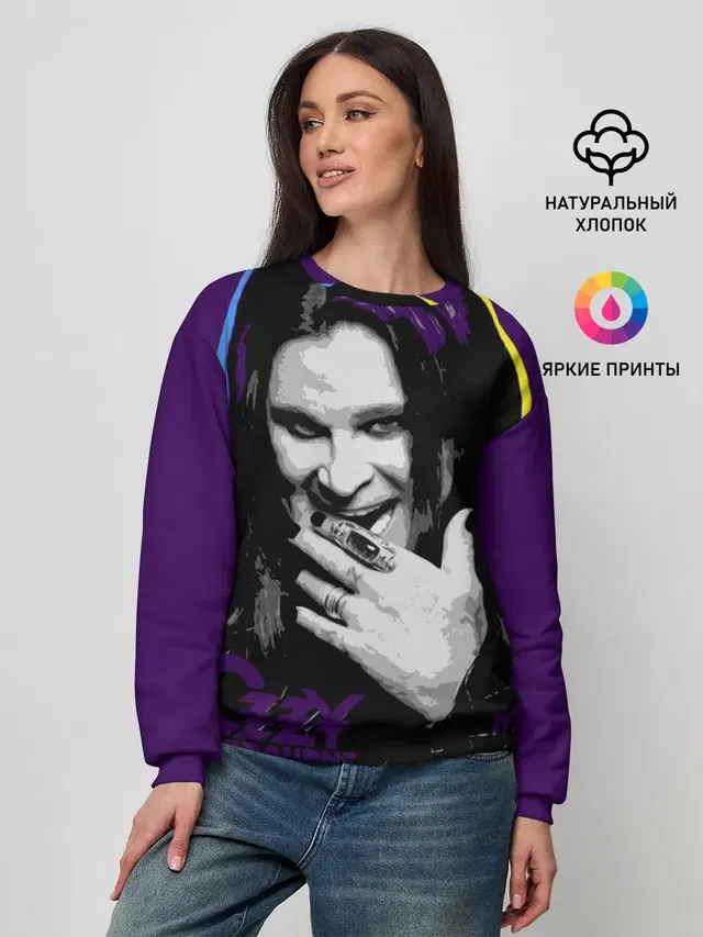 Женский свитшот с принтом «Ozzy Osbourne — Ozzy Osbourne, Оззи Осборн»