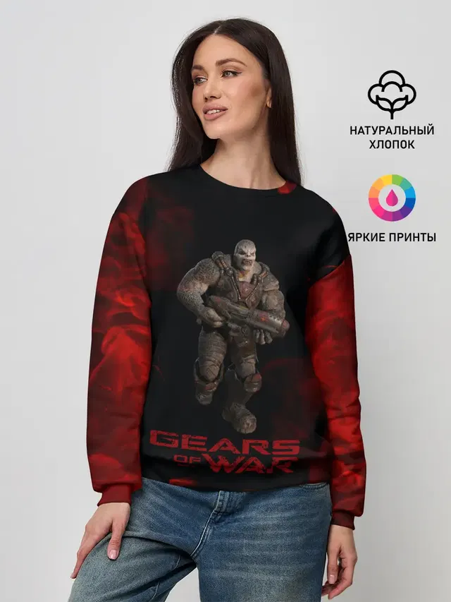Женский свитшот с принтом «Gears of War — NPC»