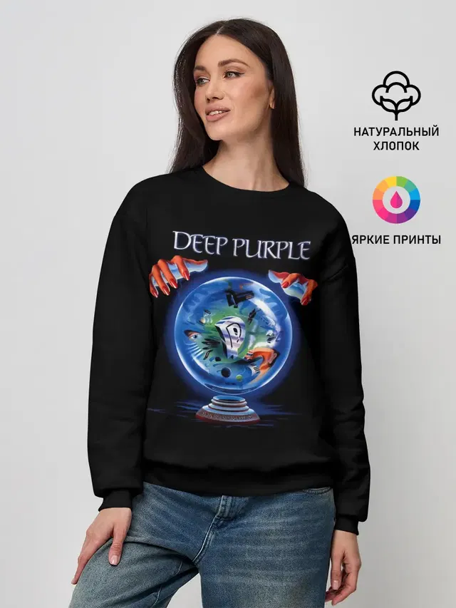 Женский свитшот с принтом «Deep Purple — Slaves and Masters - Deep Purple»