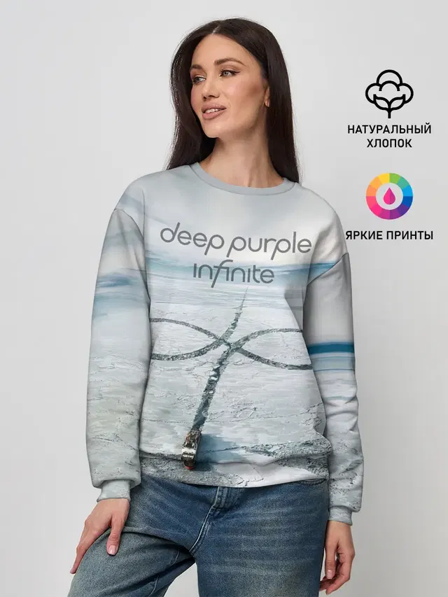 Женский свитшот с принтом «Deep Purple — Infinite - Deep Purple»