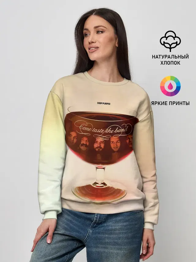 Женский свитшот с принтом «Deep Purple — Come Taste the Band - Deep Purple»