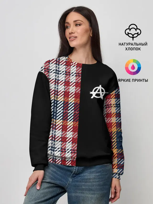 Женский свитшот с принтом «Анархия — ANARCHY»