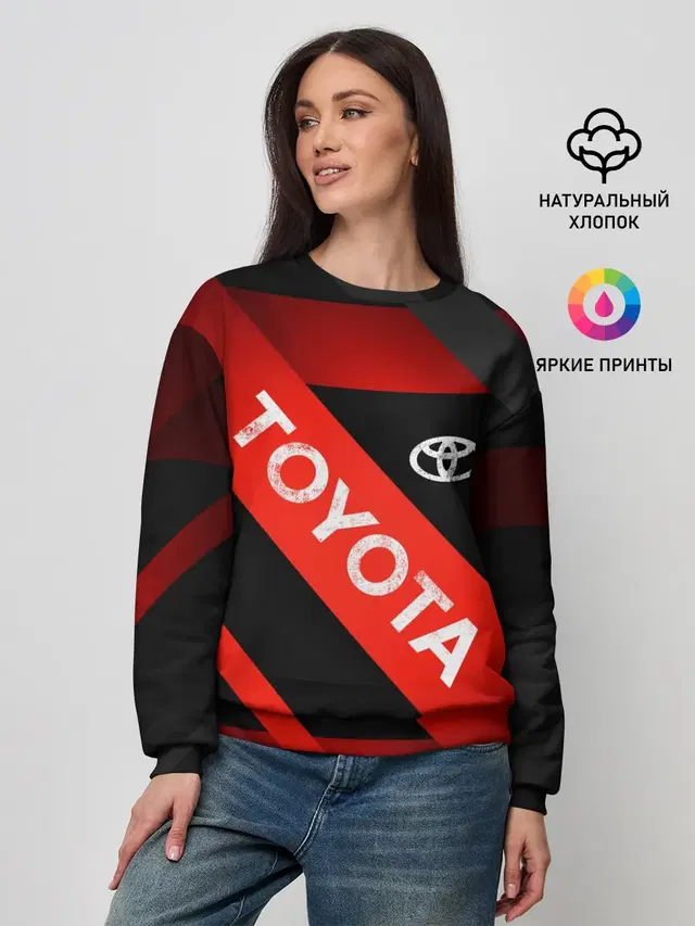 Женский свитшот с принтом «Тойота — TOYOTA LINES»