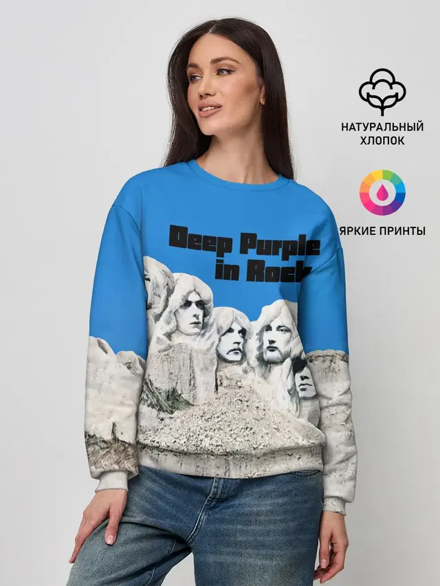 Женский свитшот с принтом «Deep Purple — Deep Purple in Rock»