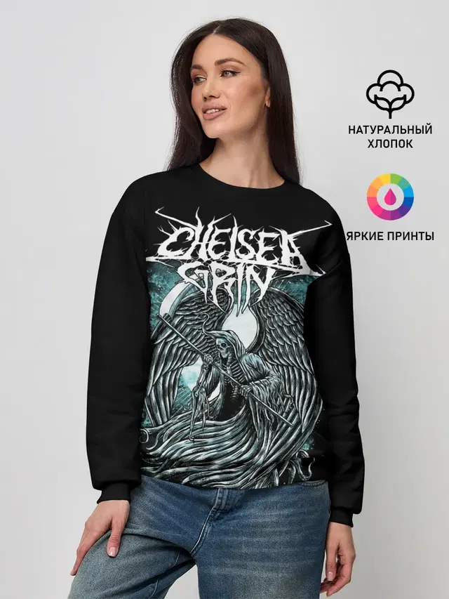 Женский свитшот с принтом «Разный рок — Chelsea Grin, Self Inflicted»