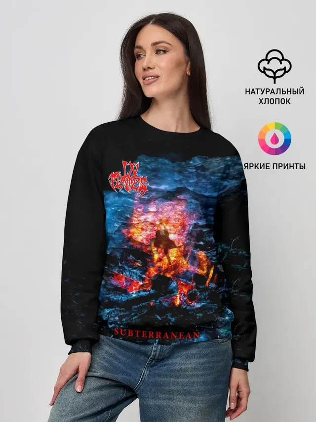 Женский свитшот с принтом «In Flames — Subterranean - In Flames»