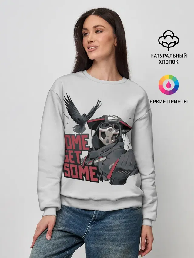 Женский свитшот с принтом «Come get same»