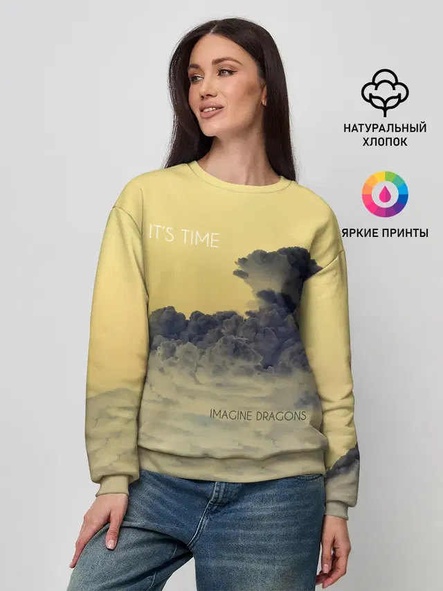 Женский свитшот с принтом «Imagine Dragons — Its Time - Imagine Dragons»