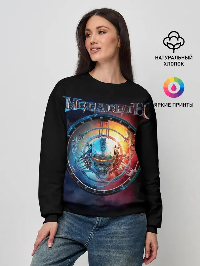 Женский свитшот с принтом «Megadeth — Megadeth, Super Collider»