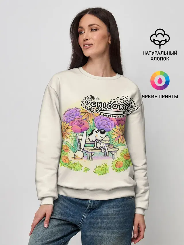 Женский свитшот с принтом «Chicory: A Colorful Tale»