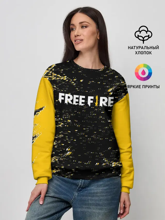 Женский свитшот с принтом «dagger — Garena Free Fire - День Booyah.»
