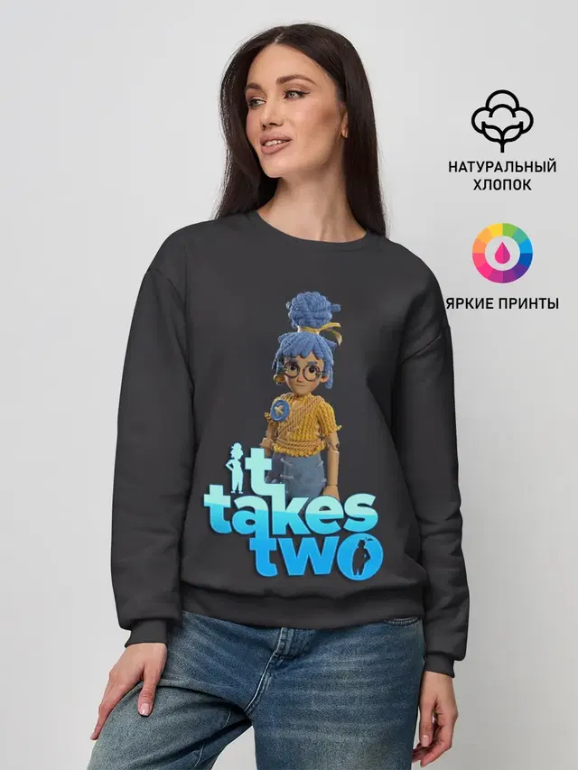 Женский свитшот с принтом «It takes two — It Takes Two Мэй»