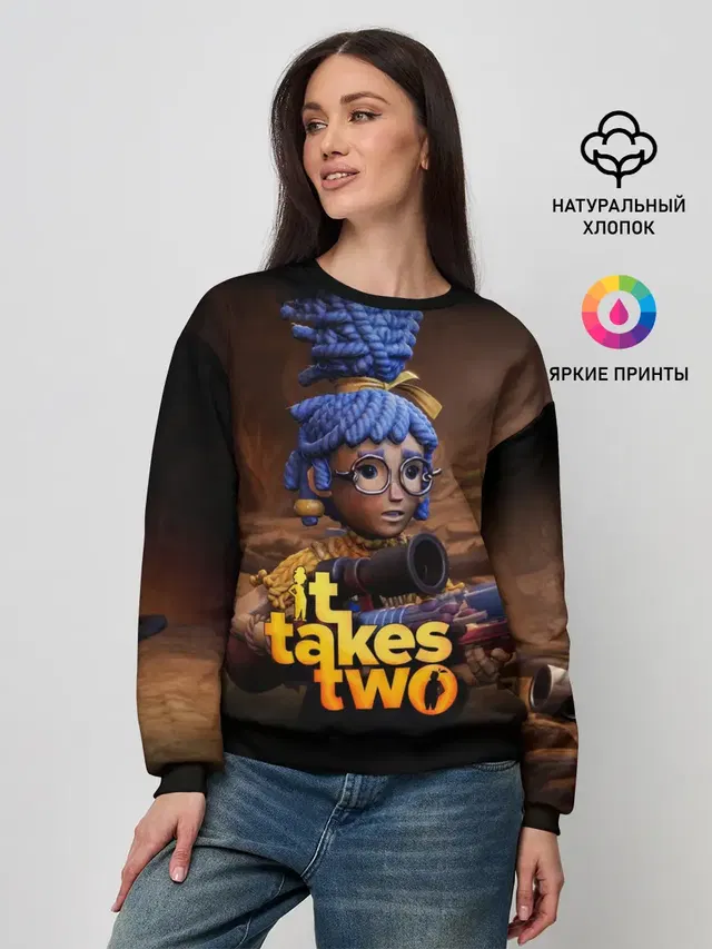 Женский свитшот с принтом «It takes two — Мэй»