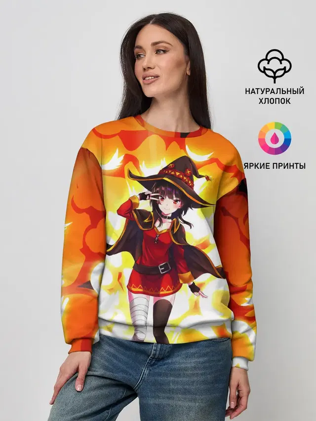 Женский свитшот с принтом «Коносуба — MeguminKonoSuba»
