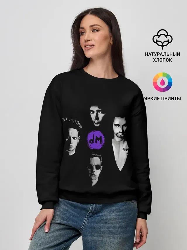 Женский свитшот с принтом «Depeche Mode — Depeche mode band»