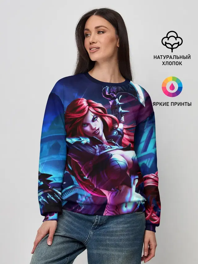 Женский свитшот с принтом «Катарина League of legends»