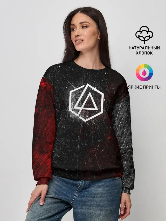 Женский свитшот с принтом «Linkin Park — Linkin Park Logo»