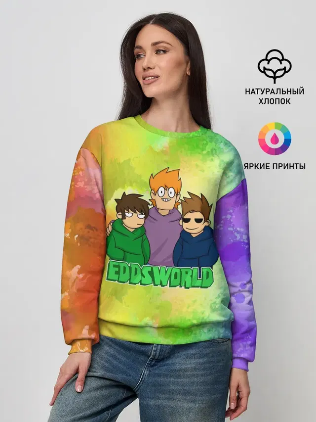 Женский свитшот с принтом «Eddsworld — EDDSWORLD 3»