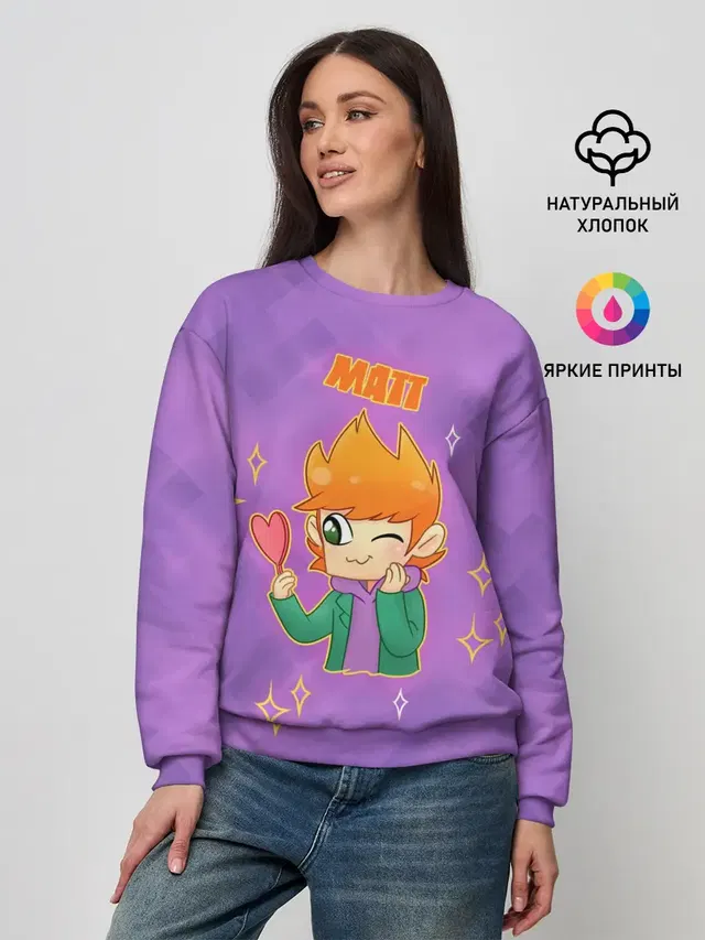 Женский свитшот с принтом «Eddsworld — Matt»