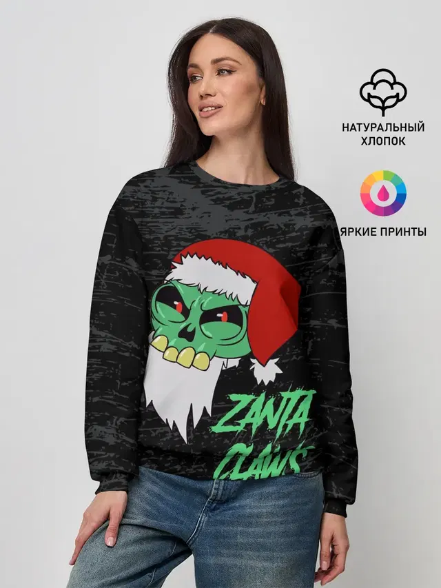 Женский свитшот с принтом «Eddsworld — Zanta Claws.»