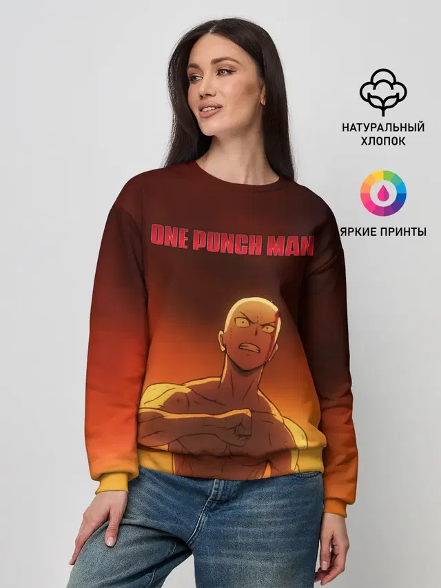 Сайтама в огне One Punch-Man