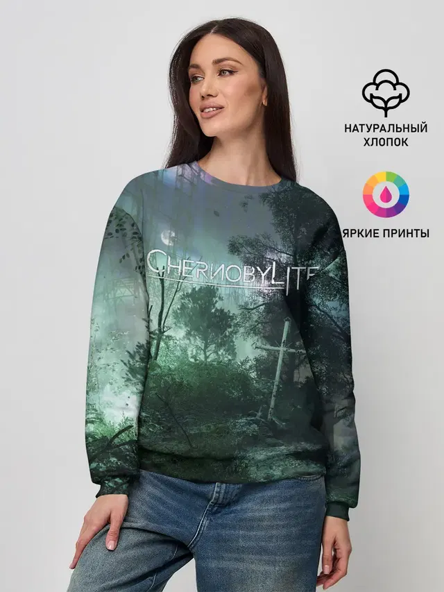 Женский свитшот с принтом «Chernobylite игровой арт»