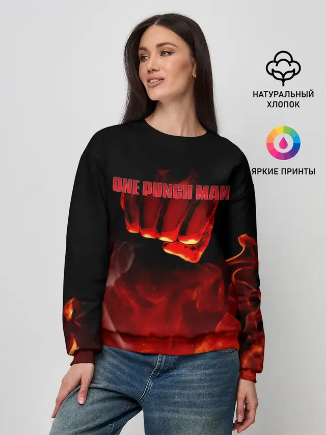 Кулак One Punch-Man в огне