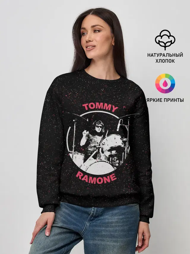 Женский свитшот с принтом «Ramones — Tommy Ramone»